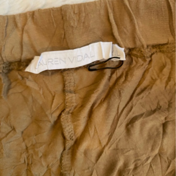 Lauren Vidal soft light mustard color pants - Picture 3 of 4